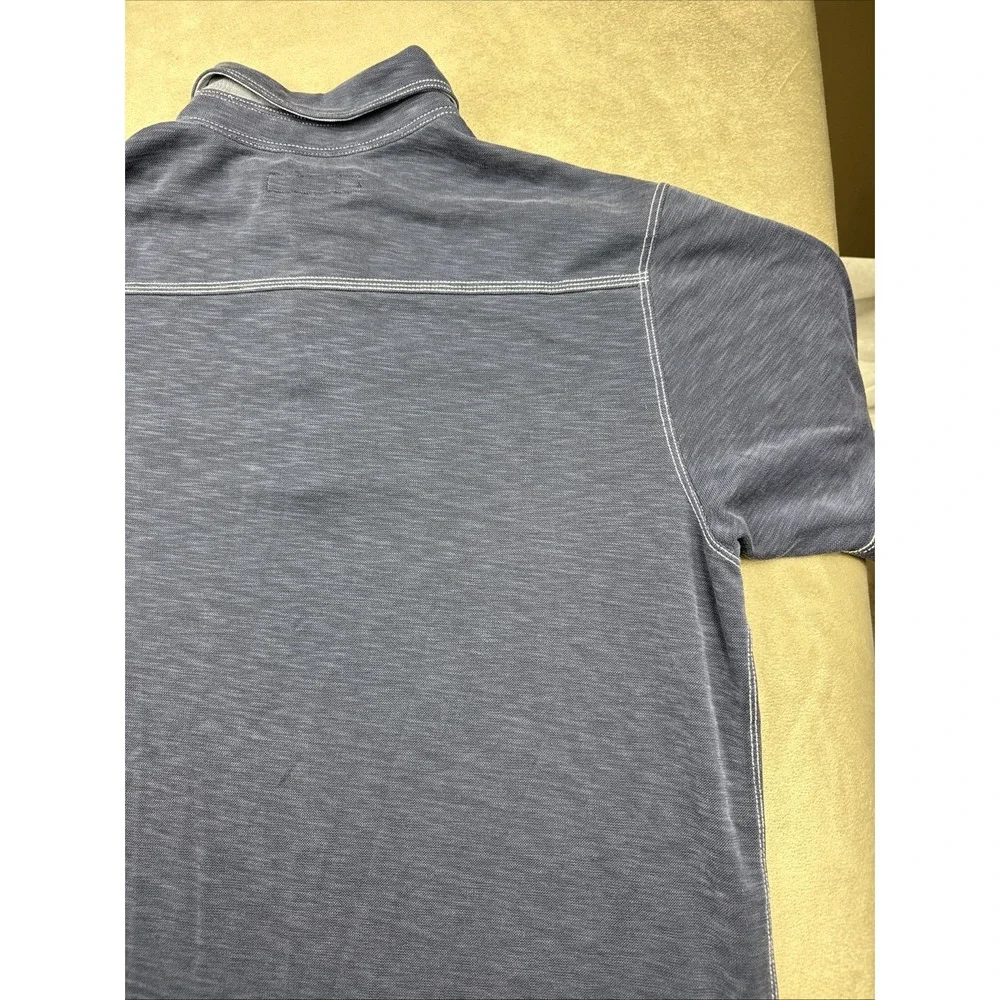Tommy Bahama Polo Shirt Mens Med Heather Blue Performance Modal Blend - Picture 16 of 16
